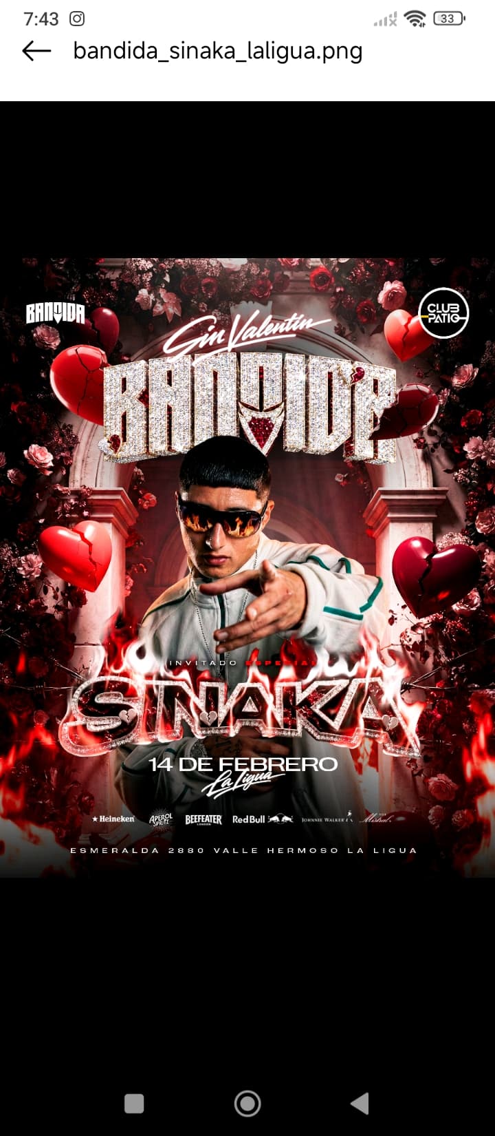 SIN VALENTIN LA LIGUA ⭐ SINAKA EN VIVO image}